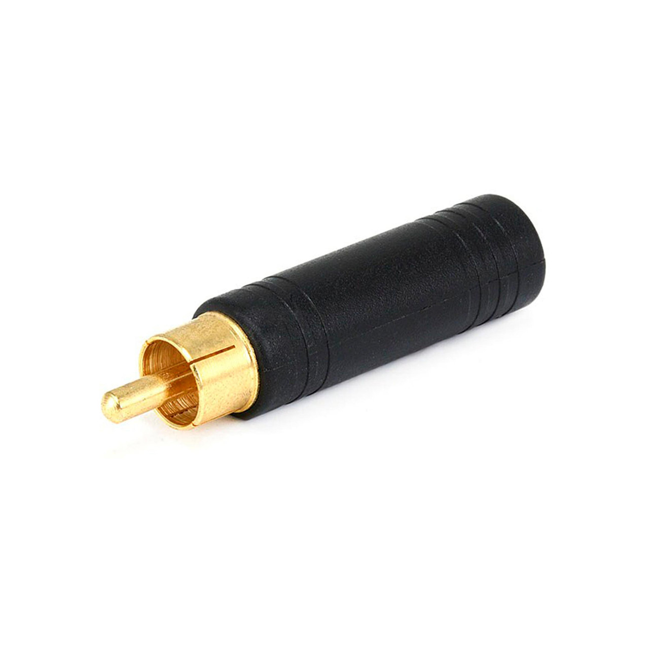 RCA Plug to 1/4in (6.35mm) TS Mono Jack Adapter, Gold Plated (1 in Stock)